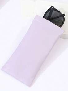 2个装便携式彩色眼镜盒，柔软PU皮革眼镜收纳袋，时尚眼镜保护袋，也适合存放耳机、硬币、珠宝，是送给朋友、家人、学生、老师和同事的理想礼物。 - 2pcs 黑+紫色 - 查看 4