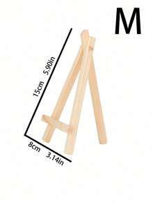 多功能木制迷你画架 - 松木三角支架，适用于艺术作品展示、手机和平板电脑 | 桌面支架 - 原木色 - 查看 11