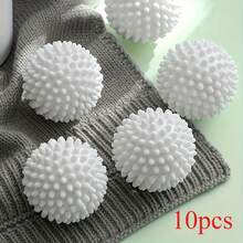 10pcs Reusable Laundry Balls - Remove Lint, Soften Clothes, Prevent Tangling, Reduce Wrinkles. Laundry Balls, Dryer Balls, Drying Sheets, Anti- Laundry Balls, Suitable For Washing Machines, Anti- - White - View 7