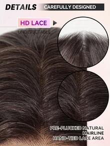 Tóc giả xoăn gợn sóng dài vừa phải 20 inch, màu đen ombre vàng tự nhiên, ren trước 13*4, dệt thủ công, sợi tổng hợp, thích hợp cho cosplay hàng ngày, tiệc tùng, đám cưới, lễ hội âm nhạc, quà Giáng sinh. - Ombre - Xem 7
