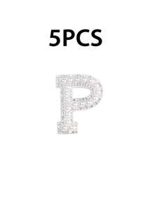 26 miếng dán chữ cái đính ngọc trai có keo dính mặt sau, phụ kiện DIY, miếng dán họa tiết đá quý dùng để trang trí mũ, trang sức, bánh ngọt, đám cưới, ngày Valentine, vương miện pha lê lãng mạn. - Nhiều màu - Xem 42