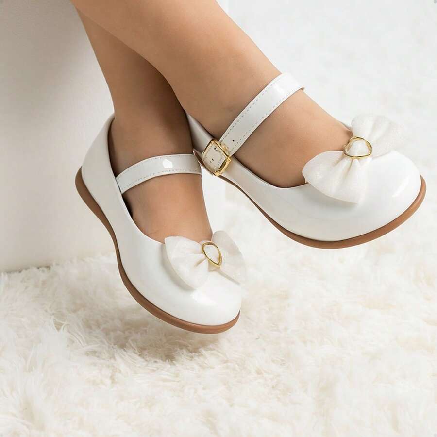 Girls' Ballet Flats, Sizes 20 To 34, Direct From The Factory. Glitter. - 白色 - 查看 1