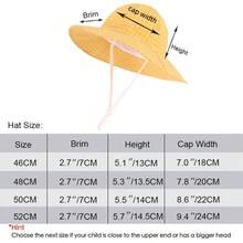 Sun Hat For Baby Boys Girls Adjustable Toddler Kids Sun Protection Hat Wide Brim Summer Play Hat With Chin Strap - Seersucker Plaid Six-panel Hat - View 3