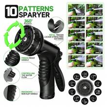 LOVFEN 100FT Stretchable Garden Hose, Lightweight Kink-Free Flexible Water Pipe With 10-Pattern Spray Nozzle, Leak-Proof, 3/4" Swivel Connectors, Super Durable Fabric, Portable Storage Strap – Ideal For Gardening, Patio, Yard, And Outdoor Watering - Black - View 2