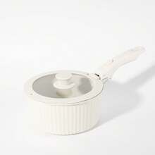 1 Set Non-Stick Cookware & Detachable Heat-Resistant Pot Holder Set, White Non-Stick Kitchen Cookware Set - View 4