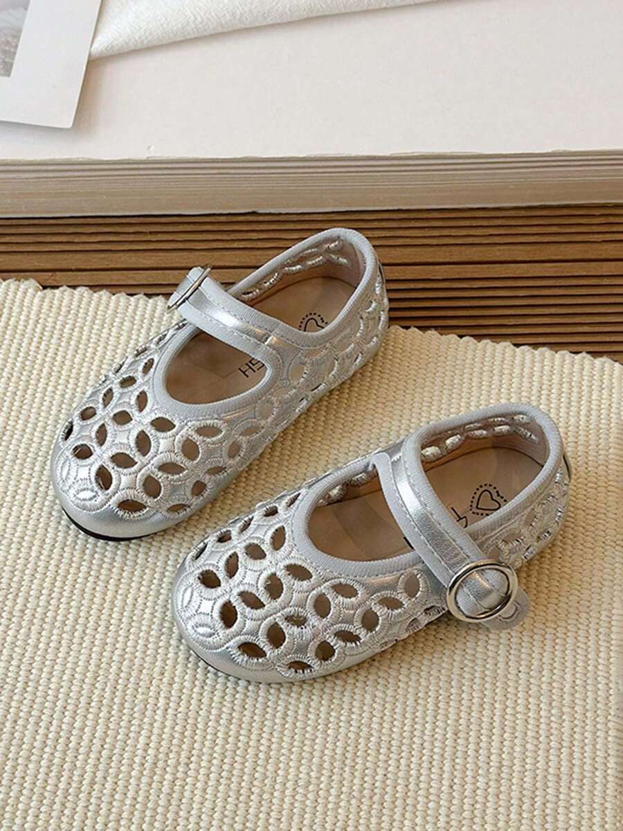 1 Paar Kleinkind Mädchen Lederschuhe mit weicher Sohle, Mary Jane Stil, atmungsaktiv mit Rundkappe, geeignet für Frühling, Sommer, Herbst