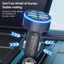 8 Ports Universal Super Fast Charging Conversion Plug Multifunctional Mobile Phone Car Charger 4 USB 4 PD Car Charger For IPhone 17 Pro Max 14 Plus 13 12 11 Compatible With Samsung ,[8-In-1 Fast Charger] 8-In-1 Car Phone Charger With QC3.0 Fast Charging | Compact And Portable, LED Indicator Lights, PD+USB Dual Output, Ideal For Home And Vehicle Use - Black - View 8