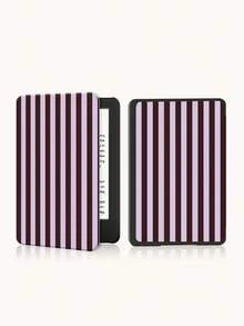 1pc Red-Brown-Pink Striped Pattern Tablet/E-Book Reader Protective Case, Compatible With Kindle Paperwhite 5, Kindle NK 11, 11" 11th Gen 2025, 10.2" 10th Gen, Auto Wake/Sleep Function, Slim & Lightweight - Multicolor - View 2