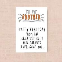 1pc Hilarious Birthday Card, Humorous Birthday Card, Funny Happy Birthday Card, Celebration Birthday Party Card, For Brothers And Friends - One Size Fits All - View 5