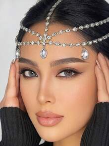 1pc Geometric Water Drop Headchain, Minimalist Casual Hair Accessory - Multicolor - View 7