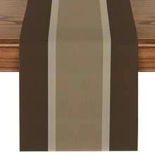 1pc Linen-Like Table Runner, Modern Living Room & Dining Table Mat, Washable, Suitable For Kitchen, Dining Table, Party, Wedding Decoration, Vintage Look, Applicable For Entryway, Family Gathering, Coffee Table, Living Room - Brown - View 15