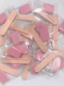 Pink Mini Nail Buffing Block Set, For Nail Art, Includes Nail File And Wooden Stick Nail Buffers, Professional Manicure Kit - Baby Pink - View 4