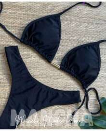 Polyamide Bikini With Lined Cups - S, M, L, XL - 黑色 - 查看 3