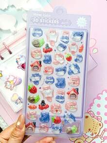 3D Cute Japanese Food & Dog Themed Crystal Stickers, Shiny Jelly Resin Decals For Phone Case Notebook DIY, Gifts For Stationery Lovers.Home And Room Decoration, Party Decoration, Birthday Gifts, Various Festival Gifts Selection, Fashionable. - Multicolor - View 14