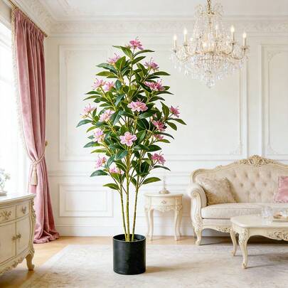 80-120 cm Büyük Boy Yapay Ficus Ağacı, Tropikal Palmiye Yaprakları, Saksısız Plastik Yapay Ficus Dalları, Ev, Bahçe, Parti, Sevgililer Günü Dekorasyonu İçin Uygun, 1 Adet