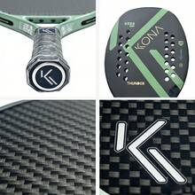 Raqueta de pádel de fibra de carbono 3K KONA | Núcleo de espuma EVA de superficie rugosa, alta calidad para entrenamiento profesional de adultos, adecuada para regalar en toda ocasión, nueva y popular en 2026 - Multicolor - Ver 11