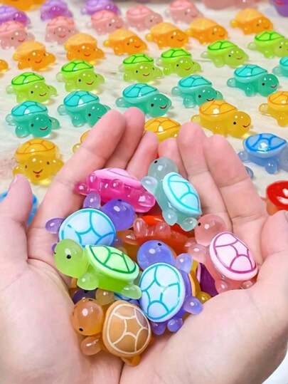 Đồ trang trí hình rùa nhỏ phát sáng nhiều màu sắc 8*13mm - Rùa nhựa dễ thương, quà tặng tiệc chủ đề đại dương và trang trí sân vườn tự làm, vườn cổ tích, cảnh quan rêu tự làm, đồ thủ công trang trí nhà cửa, quà tặng tiệc tùng, đồ thủ công tự làm trong hộp thủy tinh (Màu ngẫu nhiên)