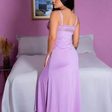 Maternity Kit With 2 Long Nightgowns And 2 Long Robes. - Green, Lilac - View 6
