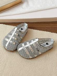 1 Pair Children's Flat Shoes, 2026 New Spring Girls Soft Bottom Casual Sandals, Big Kids British Style Fashion Shoes - Silver - View 4