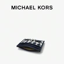 Michael Kors Pebble Grain Leather Card Holder With Belt And  Metal Decor, Elegant Design With 4 Exterior Card Slots And Extra Interior Storage Space, Perfect Accessory To Match  Bucket Bag For Daily Fashion - Navy Blue - View 5