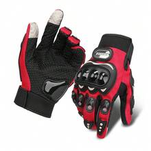 1 Pair Cycling Gloves, Summer Motorcycle Gloves, Cycling Accessories, Off-Road Motorcycle Full Finger Touchscreen Gloves, Outdoor Sports Gloves, Anti-Fall Cycling Gloves, M-2XL - Multicolor - View 8