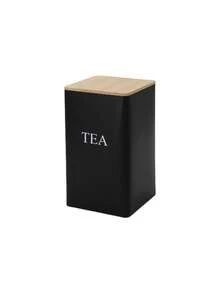 1/3pcs Tin Storage Canisters With Bamboo Lids - Moisture-Proof Airtight Kitchen Containers, Suitable For Coffee, Tea And Sugar - Easy-To-Reach Countertop Storage Rack - Black/White, Optional Tray - Multicolor - View 20