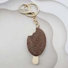 Mini Realistic Chocolate Pendant, Ice Cream/Kinder Chocolate Filled Cake Keychain Bag Charm - Multicolor - View 16