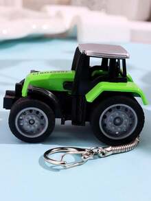 1 Peça Modelo de Carro de Brinquedo Criativo e Fofo, Chaveiro Trator Colorido, Pendente de Decoração de Bolsa - Multicolorido - Visão 5