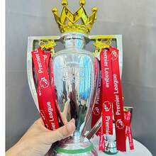1PC Football Trophy Premier Trophy Model With Ribbons, Football Match Trophy Model, Fan Souvenirs - 1PC - View 4