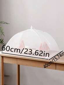 1/3pcs Large White Pop-Up Mesh Food Cover Tent - Foldable And Washable, Suitable For Picnic, BBQ, Party And Outdoor Dining - Anti-Insect Kitchen Accessory - White - View 14