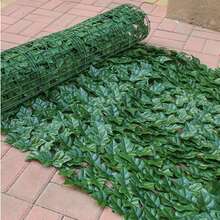 Artificial Ivy Privacy Fence Wall Screen, UV-Anti Faux Greenery Backdrop Ivy Vine Leaf Hedges Fence Panels For Patio, Balcony, Garden, Backyard Indoor Outdoor Green Wall Decor. Two Sizes - 綠色-地瓜葉 - 查看 6