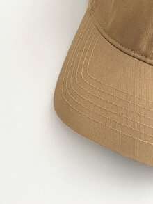 1pc Soft Crown Minimalist Single Letter Embroidered Baseball Cap, Unisex Versatile American Style Snapback Hat, Spring/Summer, Designer Model, Grey Retro Compact Fit Baseball Cap - OneG Embroidery - View 7