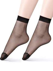 1/5/10/20双装加厚耐穿防勾丝长筒袜，四季皆宜 - 彩色 - 查看 12