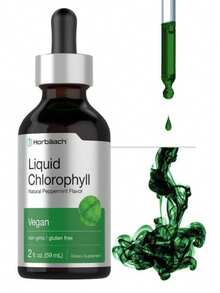 Horbäach Liquid Chlorophyll Drops | 2 Oz | Vegan, Non-GMO, And Gluten Free Formula | Natural Peppermint Flavor - 140克 - 查看 8