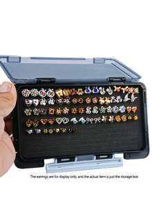 1/2 piezas Caja de almacenamiento de pendientes, Caja de joyería, Caja de accesorios para pendientes, Caja de espuma para pendientes de cartílago, Aro, Collar - caja de almacenamiento - Ver 3