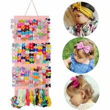 1 Piece Hair Bows Holder & Organizer With Extra Large Capacity For Baby And Girls' Rooms - Wall Hanging Head Bows Rack Display With Sturdy Rope, Fits 16/27 Ribbons, Ideal Hair Accessory Storage And Display, Neatly Showcases Bow Collections, Great Wall Mount Solution For Dresser Corner, Perfect For Spring Makeover, Daily Styling, And Easy Accessory Organization - Multicolor - View 10