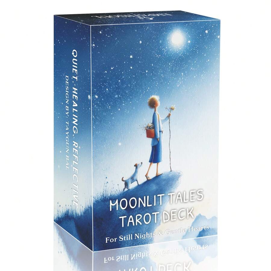 Moonlit Tales Tarot Deck, 78 Original Tarot Card Set With English Guidebook, Ice And Snow Theme, Traditional Tarot Wisdom, Divination Tools, Fortune Telling Toys, Card Games - Multicolor - View 1