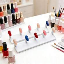 1 Set Reusable White Nail Sticker Holder, Portable Snap-In Fake Nail Display Stand, Rectangular Acrylic Nail Art Practice Display Rack, Acrylic Painting False Nail Sticker Practice Holder, Manicure Tool - Multicolor - View 4