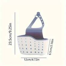 [Quick-Mount Holder] Adjustable Quick-Mount Sponge & Brush Holder | No Drilling Sink Caddy For Faucets - Multicolor - View 6