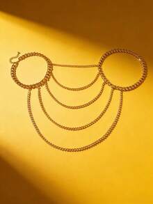 1 chiếc dây chuyền đeo thân nhiều lớp tối giản, phong cách punk dành cho nữ, phụ kiện lễ hội âm nhạc. - phong cách 1 - Xem 5