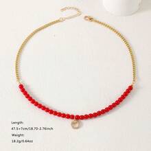 4 chiếc vòng cổ nữ kiểu Bohemian mới, hình vỏ dừa xếp chồng không đều, thích hợp cho kỳ nghỉ. - Nhiều màu - Xem 5