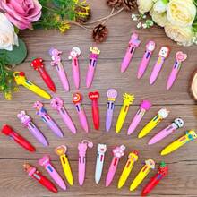 30 Pcs Valentine's Day Multicolor Pens Bulk 4 Colors In One Retractable 0.7mm Fun Animal Ballpoint Pens Valentines Stationery For Holiday Party Favors Office Supplies - 彩色30件 - 查看 7