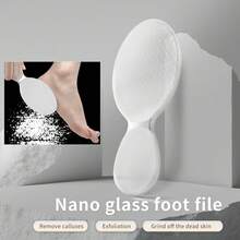 1pc Professional Foot Scraper With Case Nano-Glass Foot File Callus Remover Dead Skin & Hardened Callus Scraper Foot Sole & Heel Care Tool - Clear - View 3