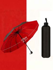 1pc Heavy Duty Large Umbrella, 12 Reinforced Ribs Frame, High Density Waterproof Fabric, Manual Open/Close Windproof Outdoor Umbrella, Easy To Carry Claw Handle, Portable Travel Umbrella, Rainproof UV Protection, UPF50+, Black Coating Sun Protection - Suitable for 2-4 People - View 13