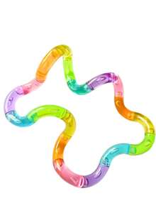 1个扭扭指尖玩具，逼真扭动音乐，减压工具，放松手指，注意力训练，缓解多动症，最佳生日/日常礼物，男女皆宜的桌面减压玩具，情人节礼物，派对小礼品，趣味十足 - 彩色 - 查看 5