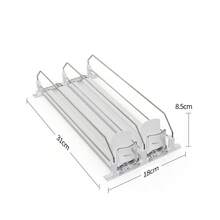 1set/4pcs Beverage Dispenser, Refrigerator Bottle & Can Storage Box With Upgraded Double-Deck Shelves And Positioning Clips, Kitchen Organizer, Wardrobe Storage, Desktop Organizer - Multicolor - View 12