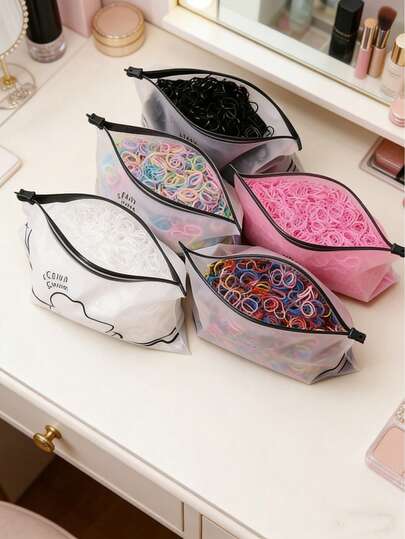 1000/2000 Pieces/Pack Disposable Elastic Hair Ties, Suitable For Hairstyling, Daily Decoration, All Seasons And Gym Use