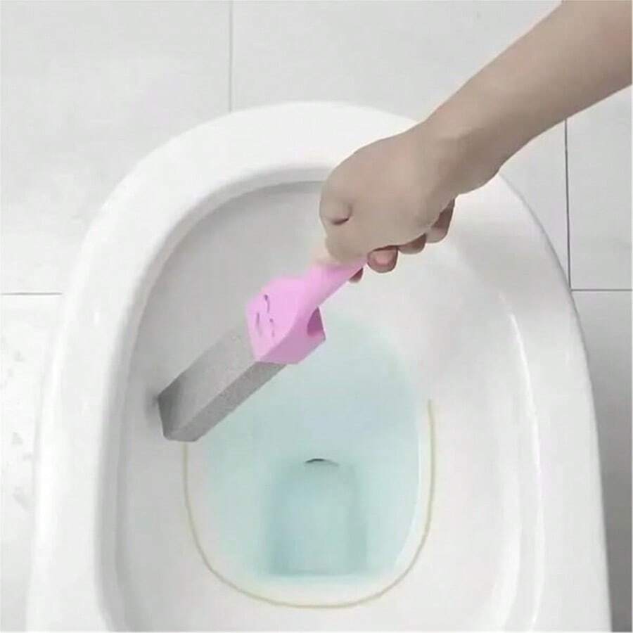 3pcs Pumice Stone Toilet Bowl Cleaner With Handle, Pumice Stone For Cleaning Powerfully Remove Hard Water Ring, Calcium Buildup, For Pool, Toilet, Kitchen Sink, Grill, Bathtubs, Powerful Stain Remover, Removes Stains, Hard Water, Rust And More, Bathroom Decor And Accessories - Nhiều màu - Xem 1