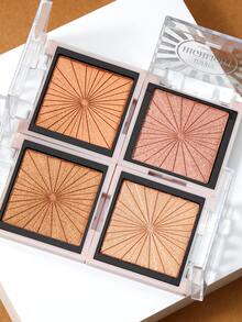 USHAS 3D高光粉盘，闪亮珠光，适用于面部和身体提亮，打造自然光泽妆容，新手友好 - #04 - 查看 5