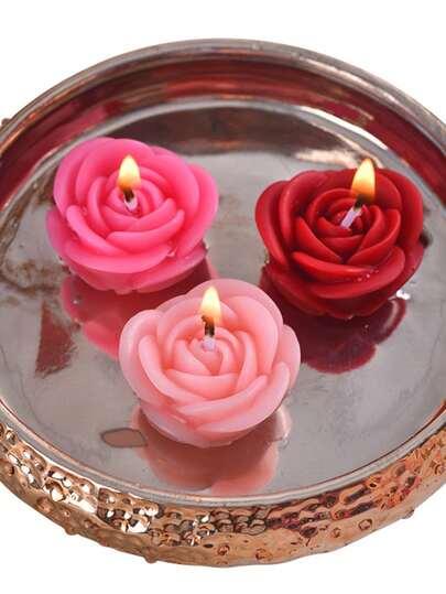 1pc Rose Scented Candle Silicone Mold DIY Rose Scented Plaster Diffuser Stone Home Decor Silicone Mold